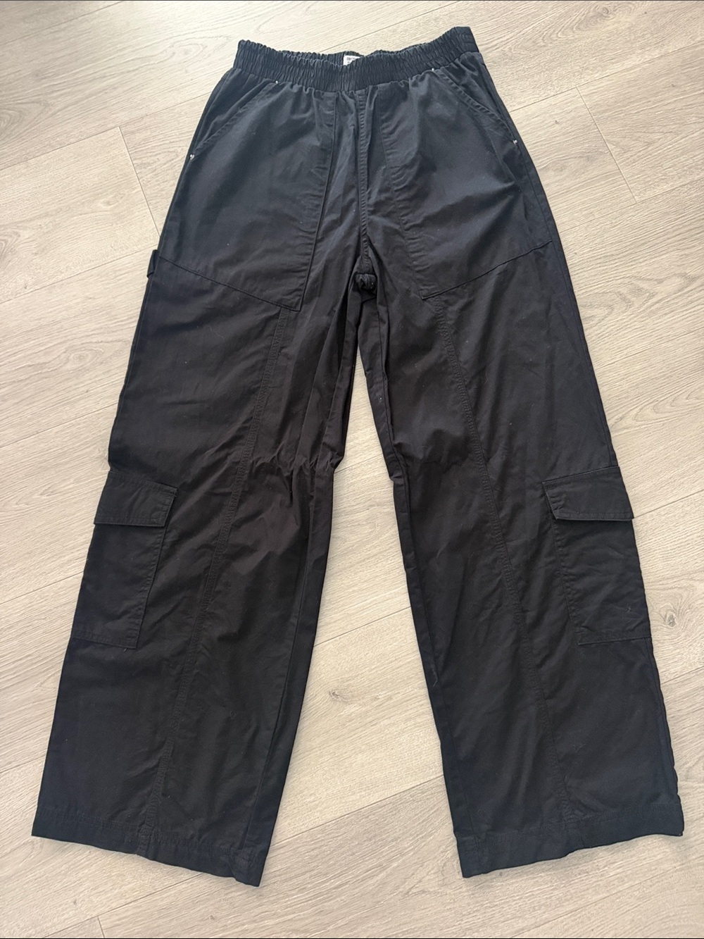 Cotton On Women's Black Wide Leg Cargo Pants